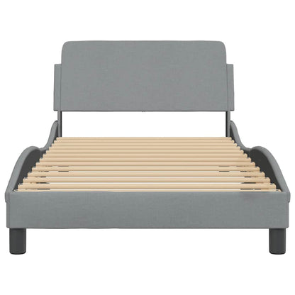Bedframe "Dover" stof lichtgrijs 100x190 cm