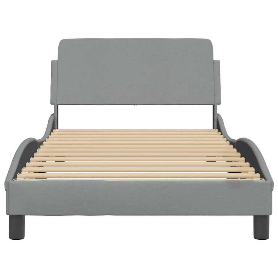 Bedframe "Dover" stof lichtgrijs 100x190 cm