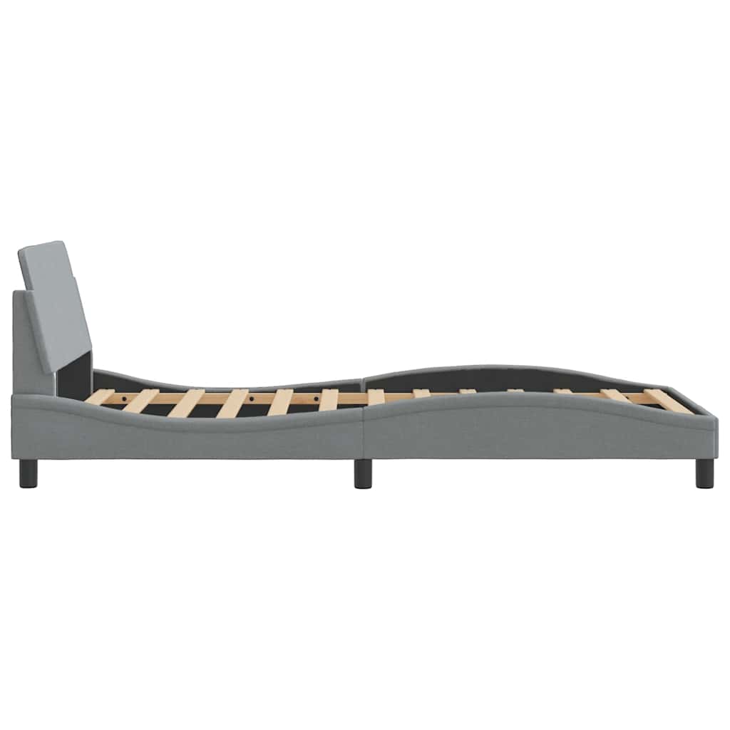 Bedframe "Dover" stof lichtgrijs 100x190 cm