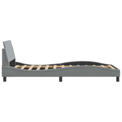 Bedframe "Dover" stof lichtgrijs 100x190 cm