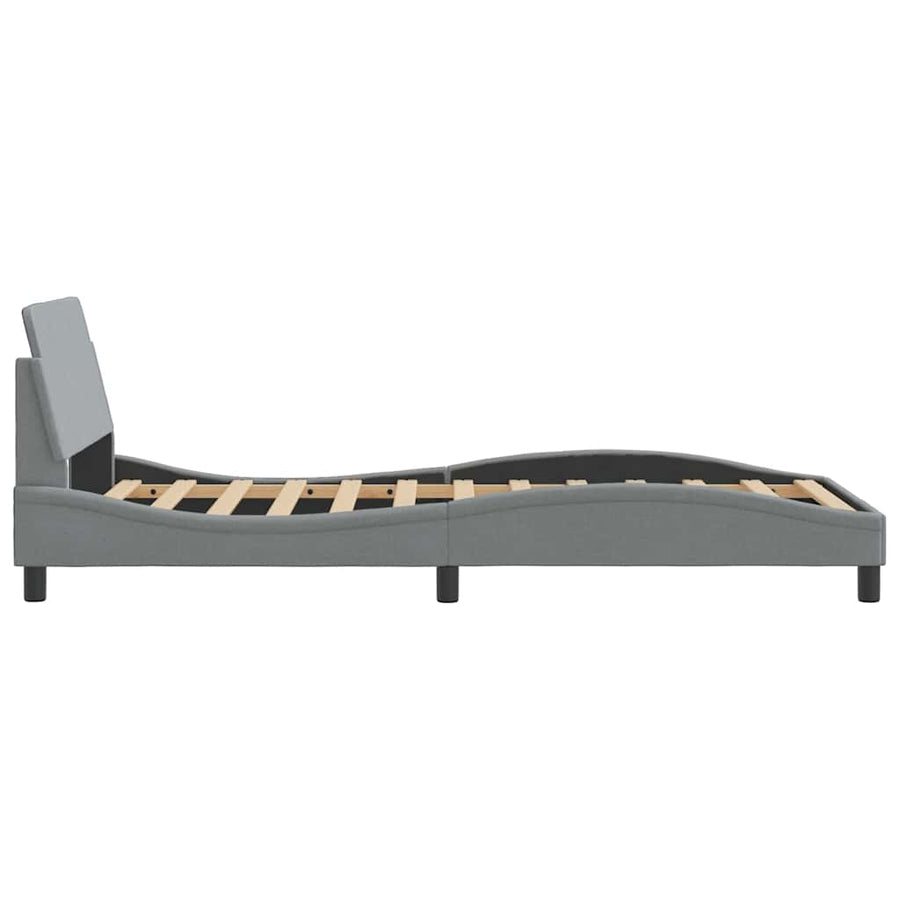 Bedframe "Dover" stof lichtgrijs 100x190 cm