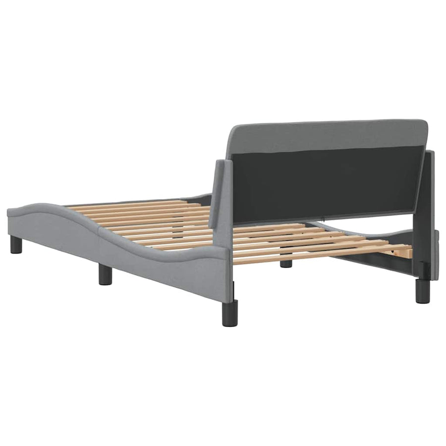 Bedframe "Dover" stof lichtgrijs 100x190 cm