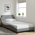 Bedframe 100x190 cm stof lichtgrijs