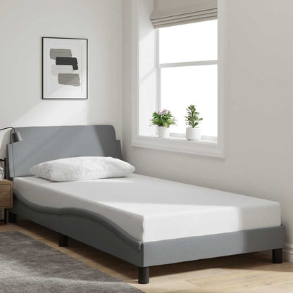 Bedframe "Dover" stof lichtgrijs 100x190 cm