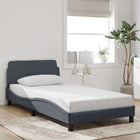 Bedframe 100x190 cm donkergrijs fluweel