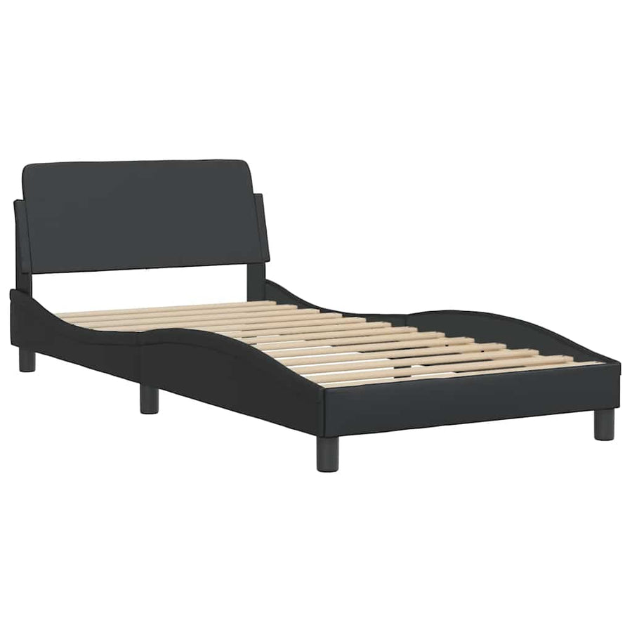 Bedframe "Dover" kunstleer zwart 100x190 cm