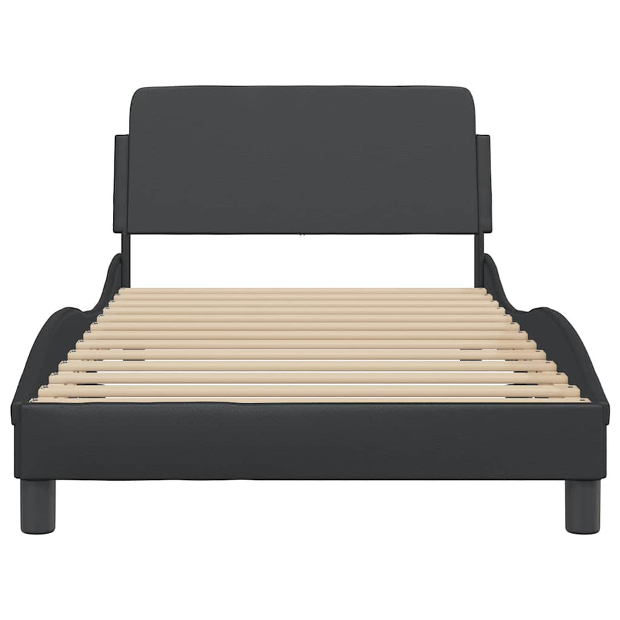 Bedframe "Dover" kunstleer zwart 100x190 cm