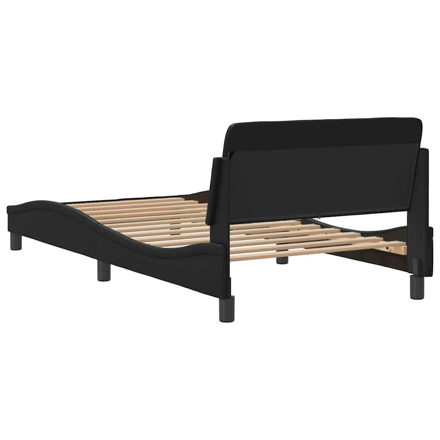 Bedframe "Dover" kunstleer zwart 100x190 cm