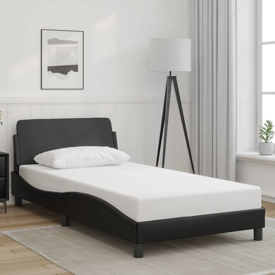 Bedframe "Dover" kunstleer zwart 100x190 cm