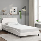 Bedframe "Dover" kunstleer wit 100x190 cm