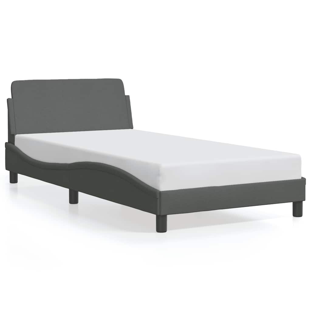 Bedframe "Dover" stof donkergrijs 100x203 cm