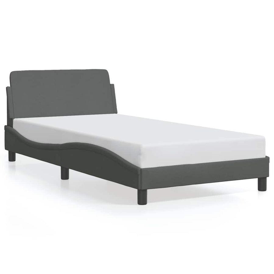 Bedframe "Dover" stof donkergrijs 100x203 cm