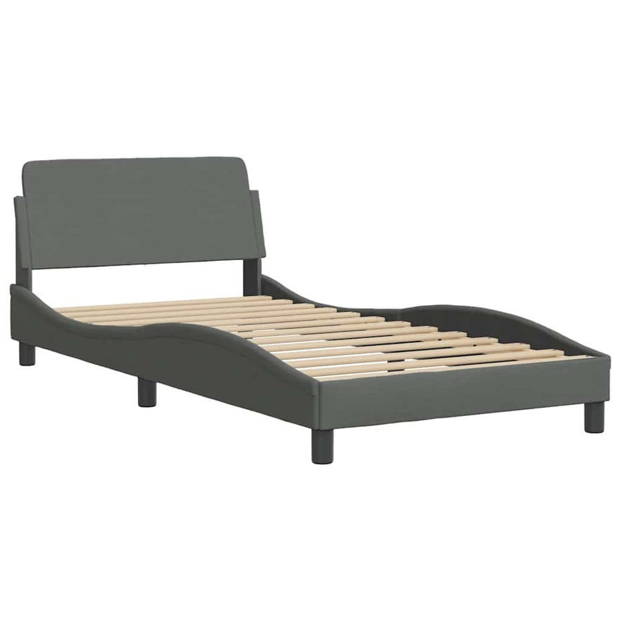 Bedframe "Dover" stof donkergrijs 100x203 cm