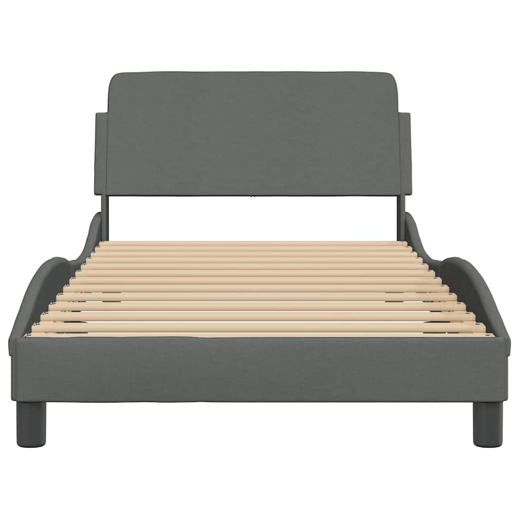 Bedframe "Dover" stof donkergrijs 100x203 cm