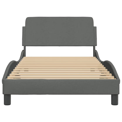 Bedframe "Dover" stof donkergrijs 100x203 cm