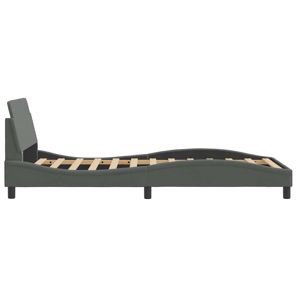 Bedframe "Dover" stof donkergrijs 100x203 cm