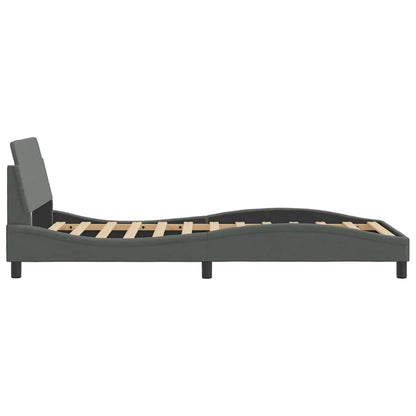 Bedframe "Dover" stof donkergrijs 100x203 cm