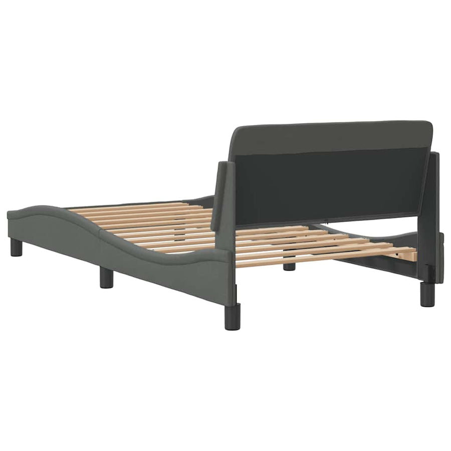 Bedframe "Dover" stof donkergrijs 100x203 cm