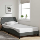 Bedframe Dover donkergrijs 100x203 cm stof