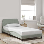 Bedframe lichtgrijs fluweel 100x203 cm