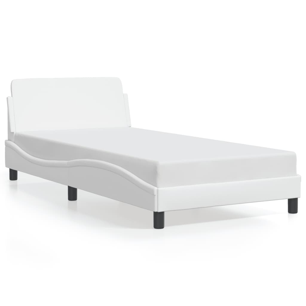 Bedframe "Dover" kunstleer wit 100x203 cm