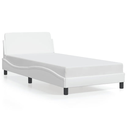 Bedframe "Dover" kunstleer wit 100x203 cm