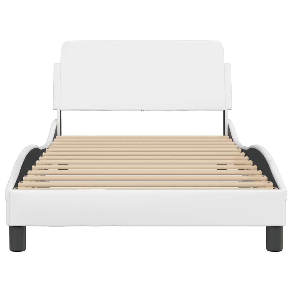 Bedframe "Dover" kunstleer wit 100x203 cm