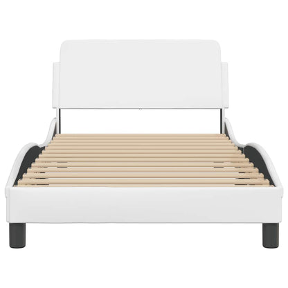Bedframe "Dover" kunstleer wit 100x203 cm