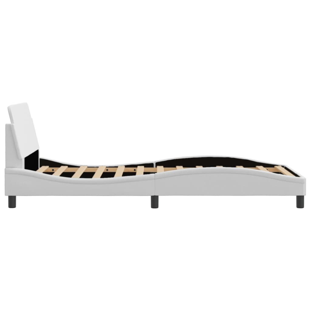 Bedframe "Dover" kunstleer wit 100x203 cm
