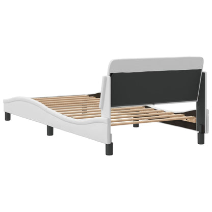 Bedframe "Dover" kunstleer wit 100x203 cm