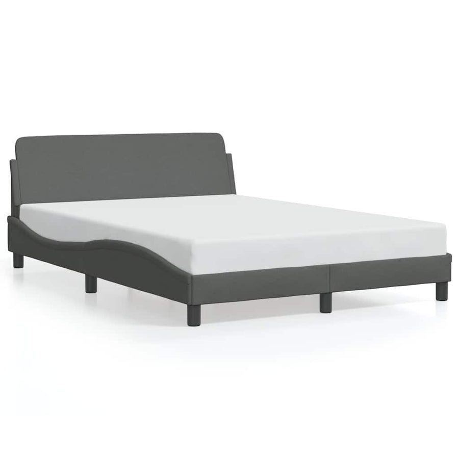 Bedframe "Dover" stof donkergrijs 137x190 cm