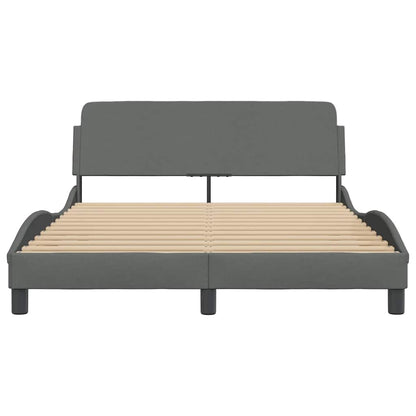 Bedframe "Dover" stof donkergrijs 137x190 cm