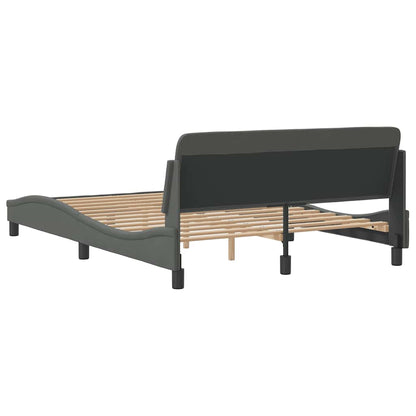 Bedframe "Dover" stof donkergrijs 137x190 cm