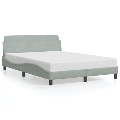Bedframe "Dover" fluweel lichtgrijs 137x190 cm