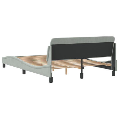Bedframe "Dover" fluweel lichtgrijs 137x190 cm
