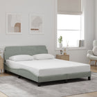 Bedframe lichtgrijs fluweel 142x208 cm