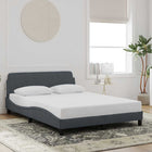 Bedframe 137x190 cm donkergrijs fluweel