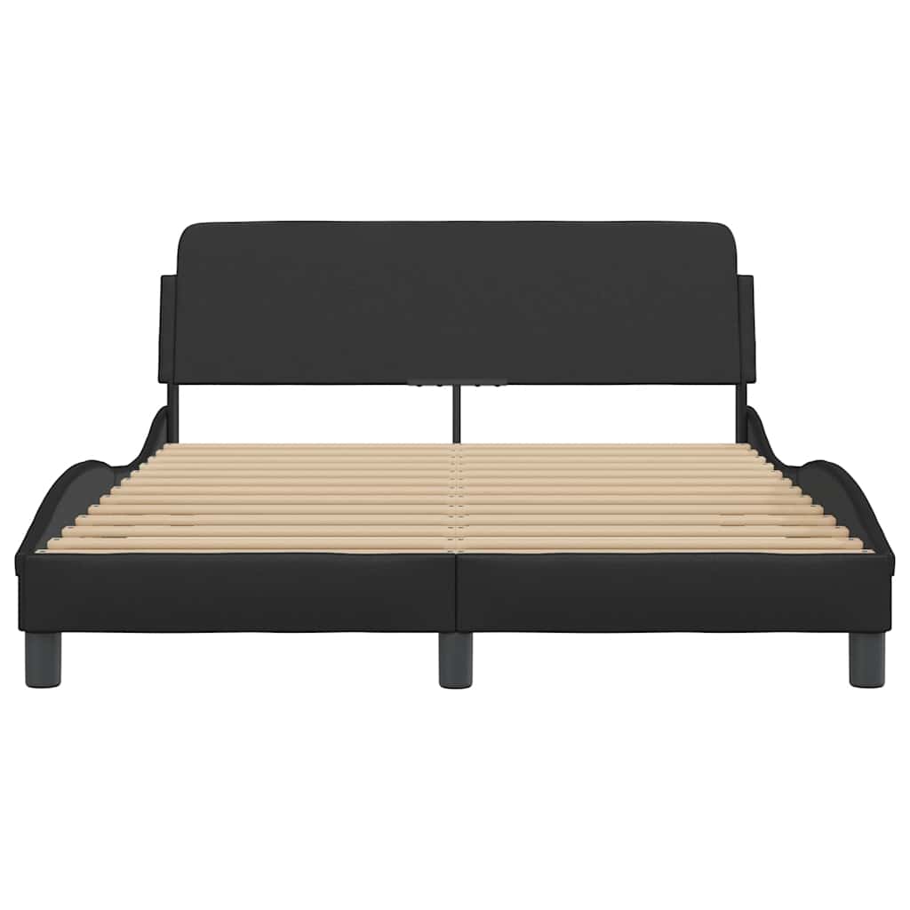 Bedframe "Dover" kunstleer zwart 137x190 cm