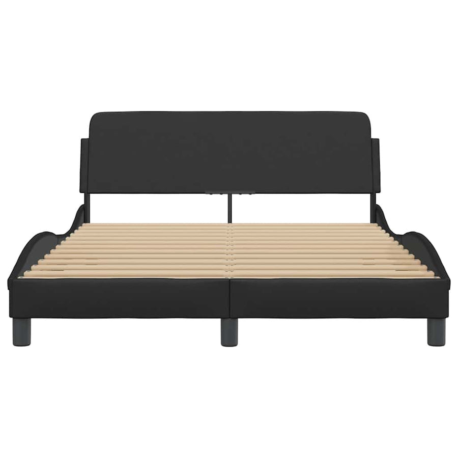 Bedframe "Dover" kunstleer zwart 137x190 cm