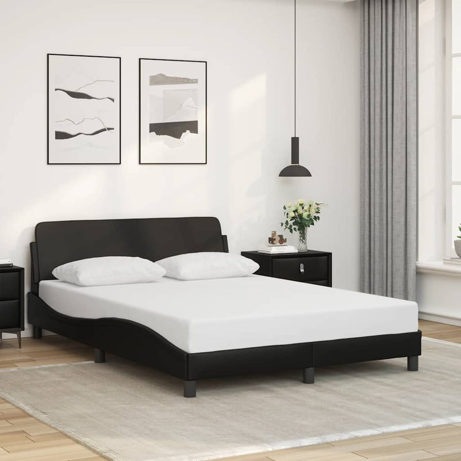 Bedframe "Dover" kunstleer zwart 137x190 cm