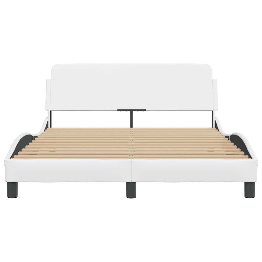 Bedframe "Dover" 137x190 cm kunstleer wit