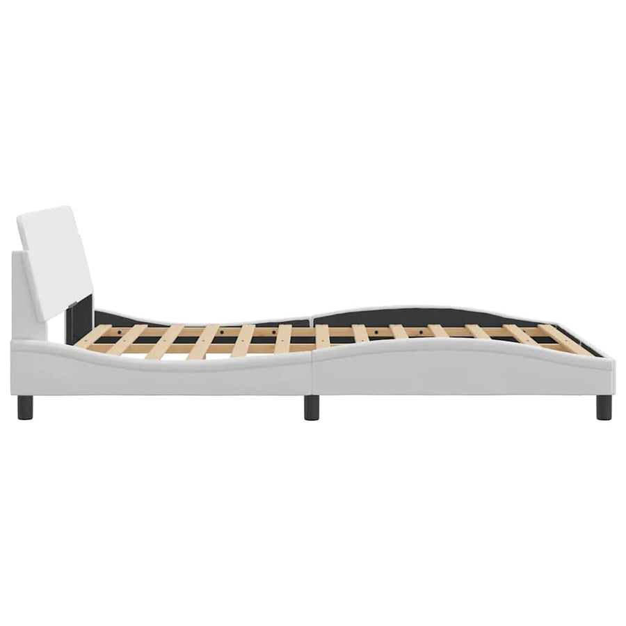 Bedframe "Dover" 137x190 cm kunstleer wit