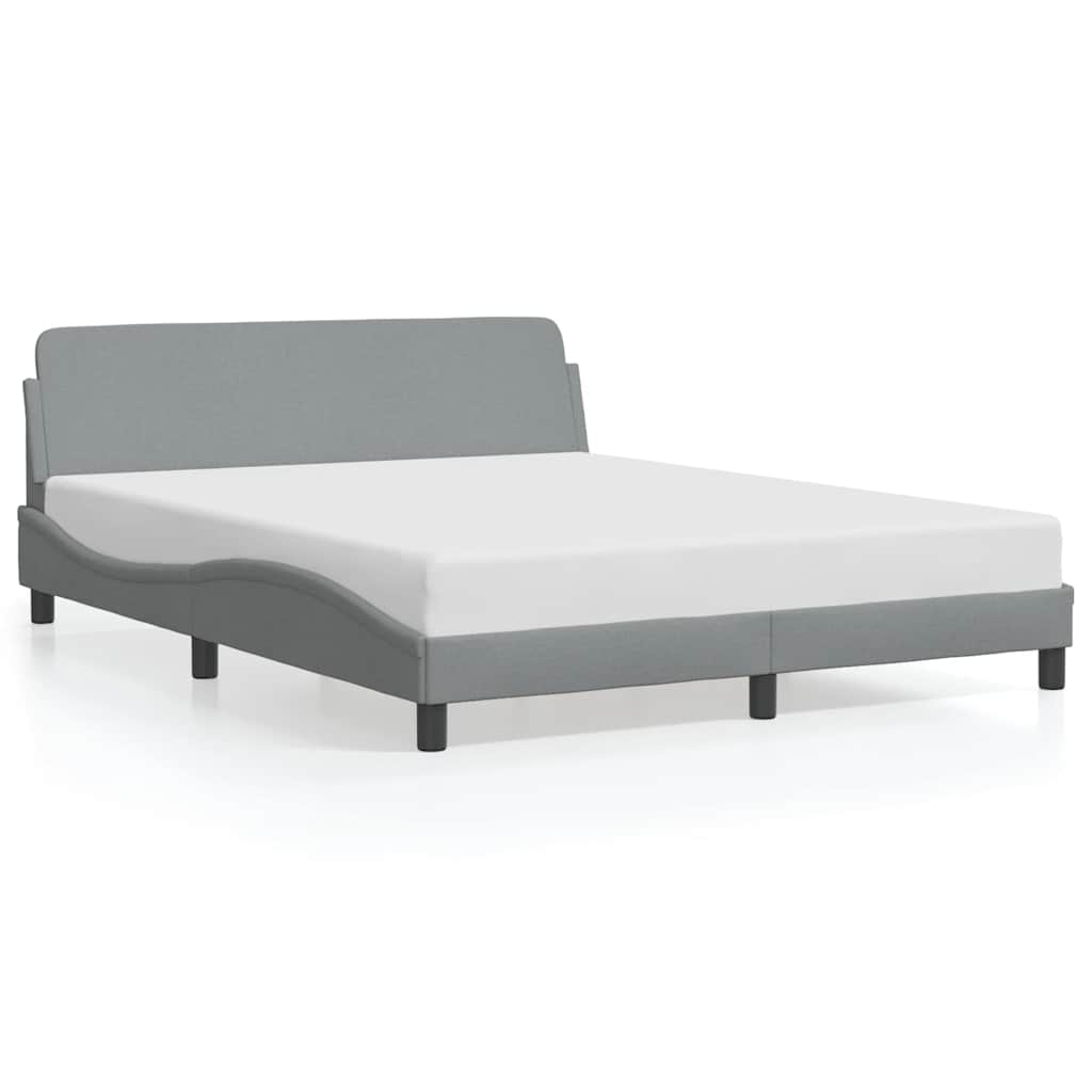 Bedframe "Dover" stof lichtgrijs 152x203 cm