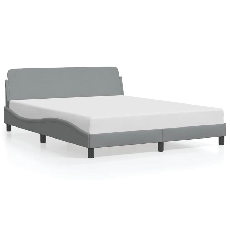 Bedframe "Dover" stof lichtgrijs 152x203 cm