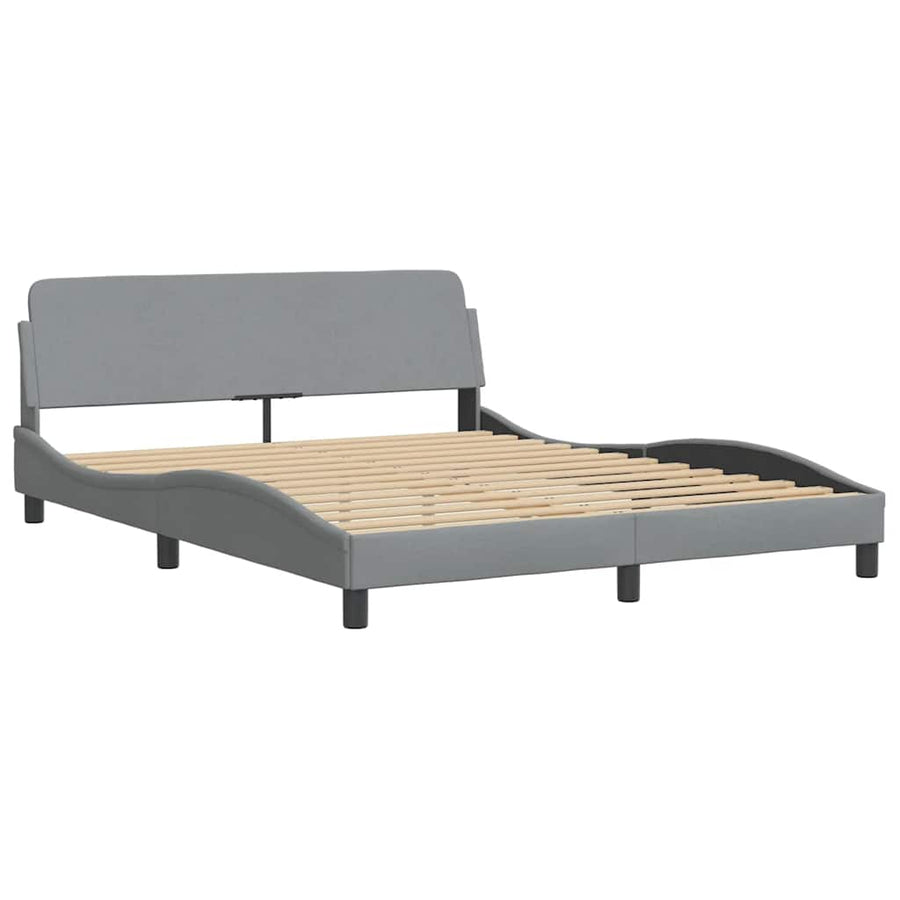 Bedframe "Dover" stof lichtgrijs 152x203 cm