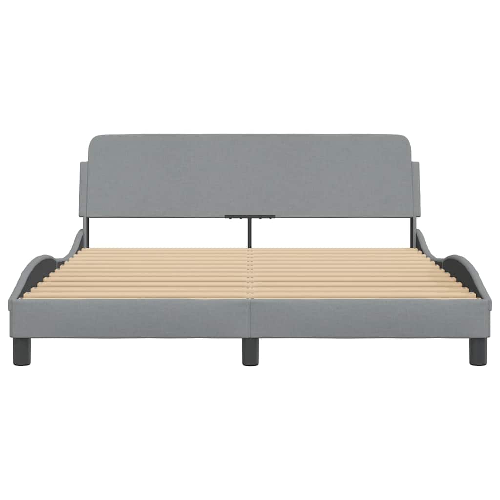 Bedframe "Dover" stof lichtgrijs 152x203 cm