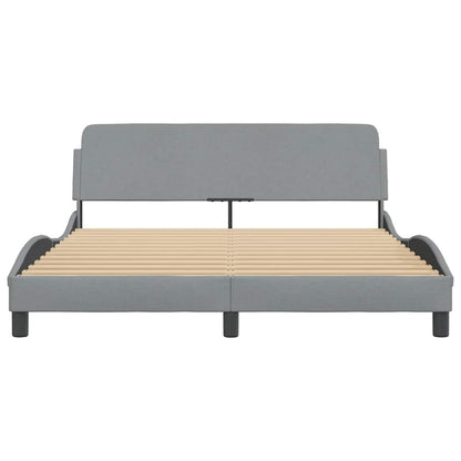 Bedframe "Dover" stof lichtgrijs 152x203 cm