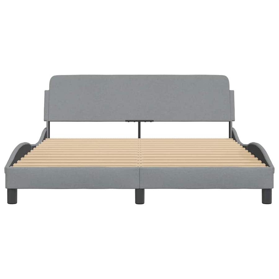 Bedframe "Dover" stof lichtgrijs 152x203 cm