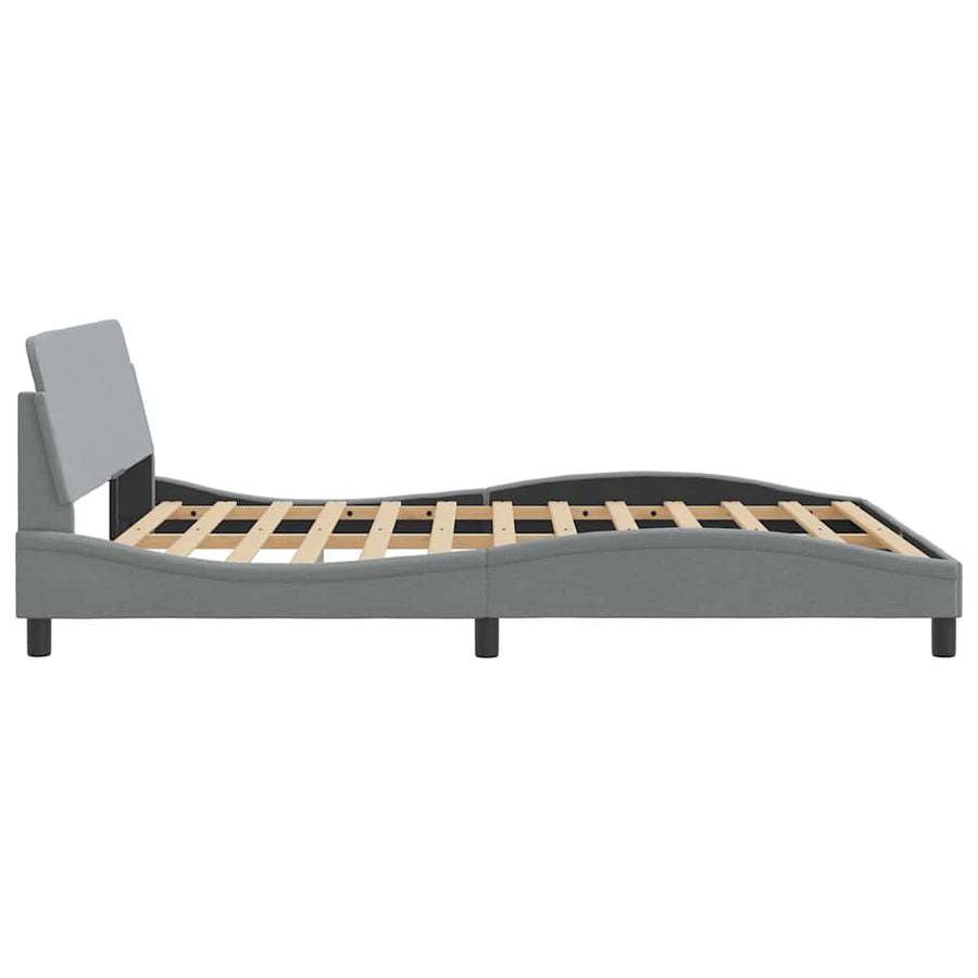 Bedframe "Dover" stof lichtgrijs 152x203 cm