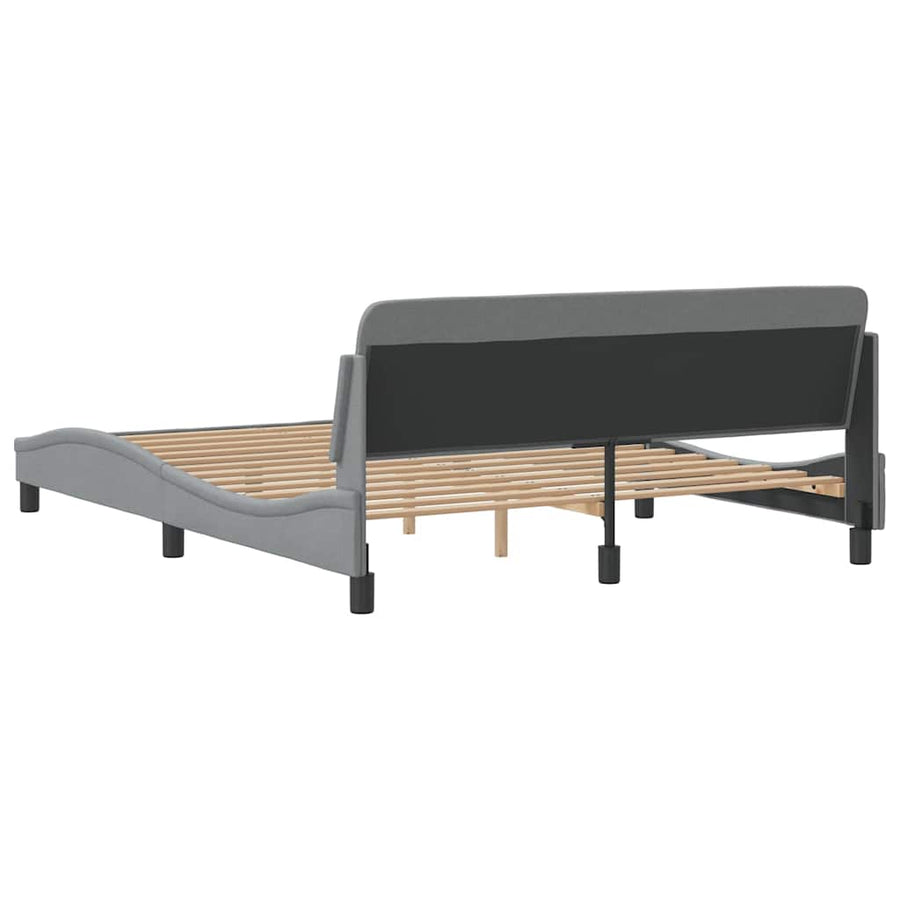 Bedframe "Dover" stof lichtgrijs 152x203 cm
